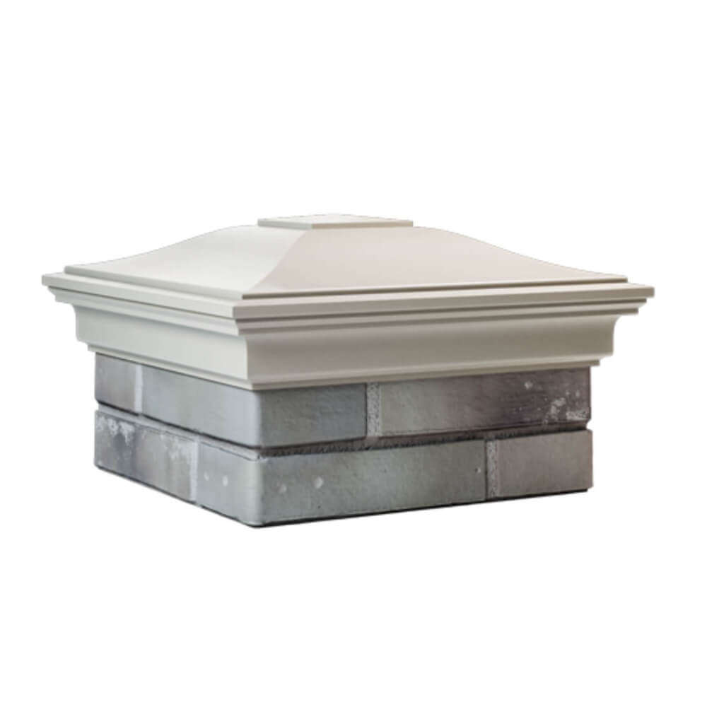 Колпак Zking Монблан Бежевый на столб 1.5х1.5 еврокирпича 0.7НФ (355х355мм)