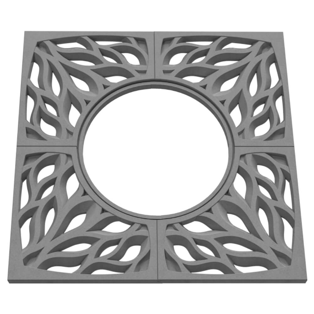 Приствольная решетка для дерева ZKING CRUST 1.2х1.2м Серая