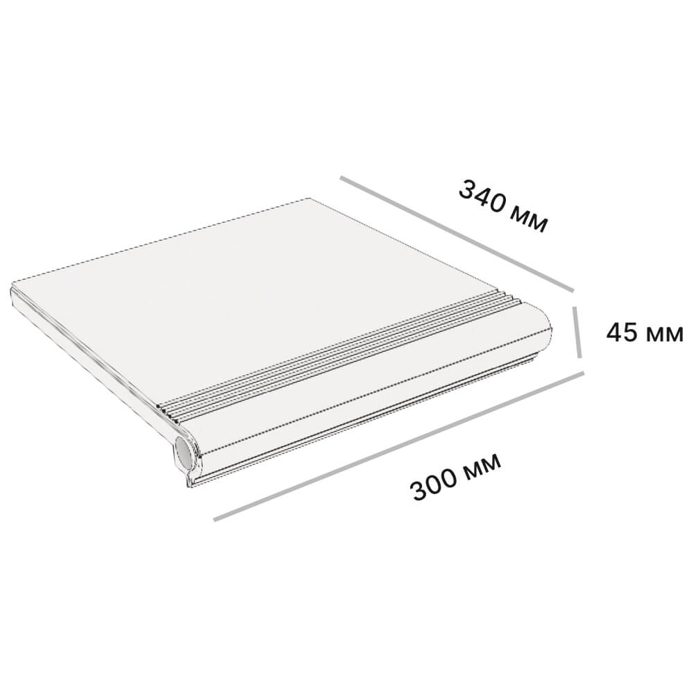 Ступень рядовая Verona 300х340х20мм Черный
