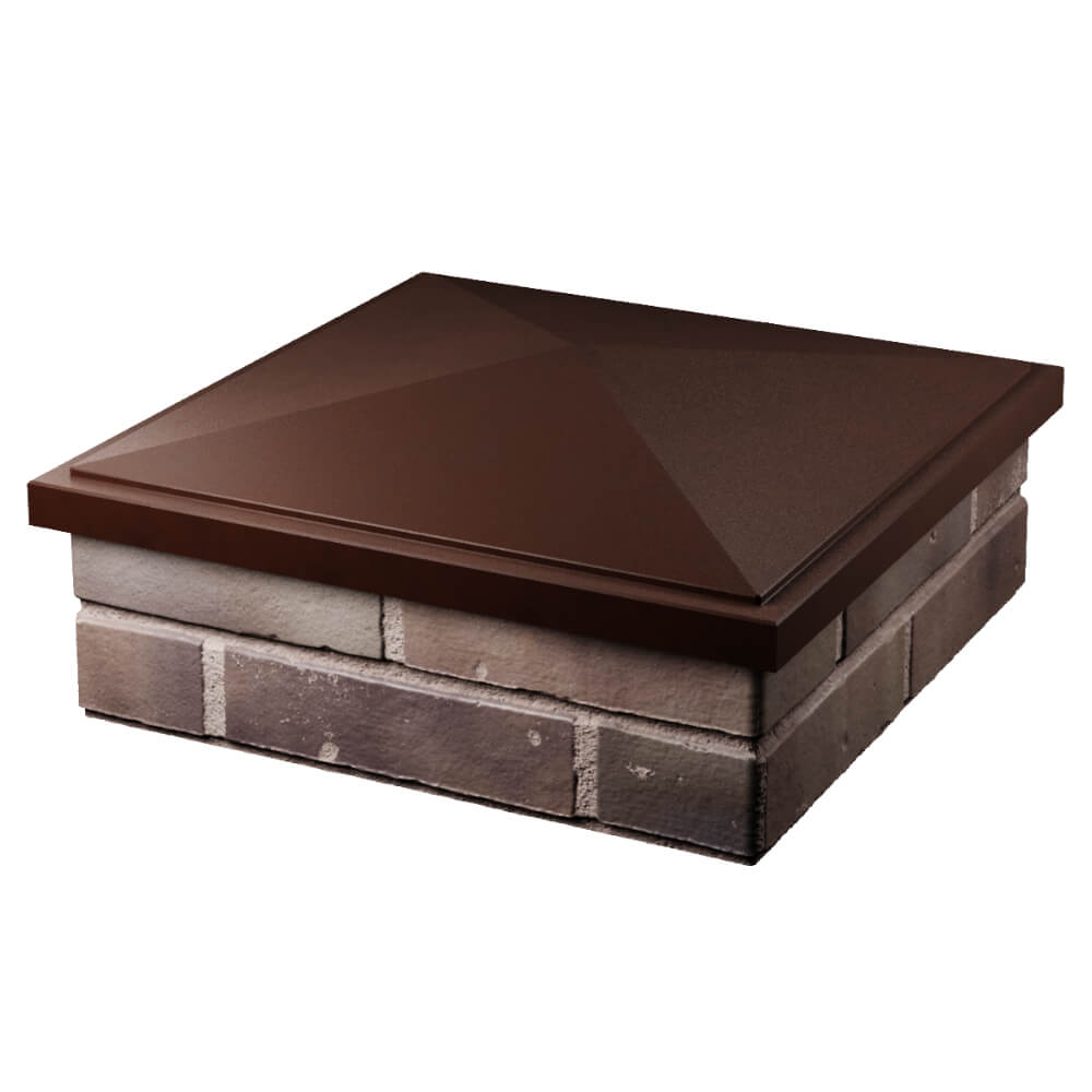 Колпак Zking БонаМоно Коричневый на столб 2х2 кирпича (515х515, 530х530мм)