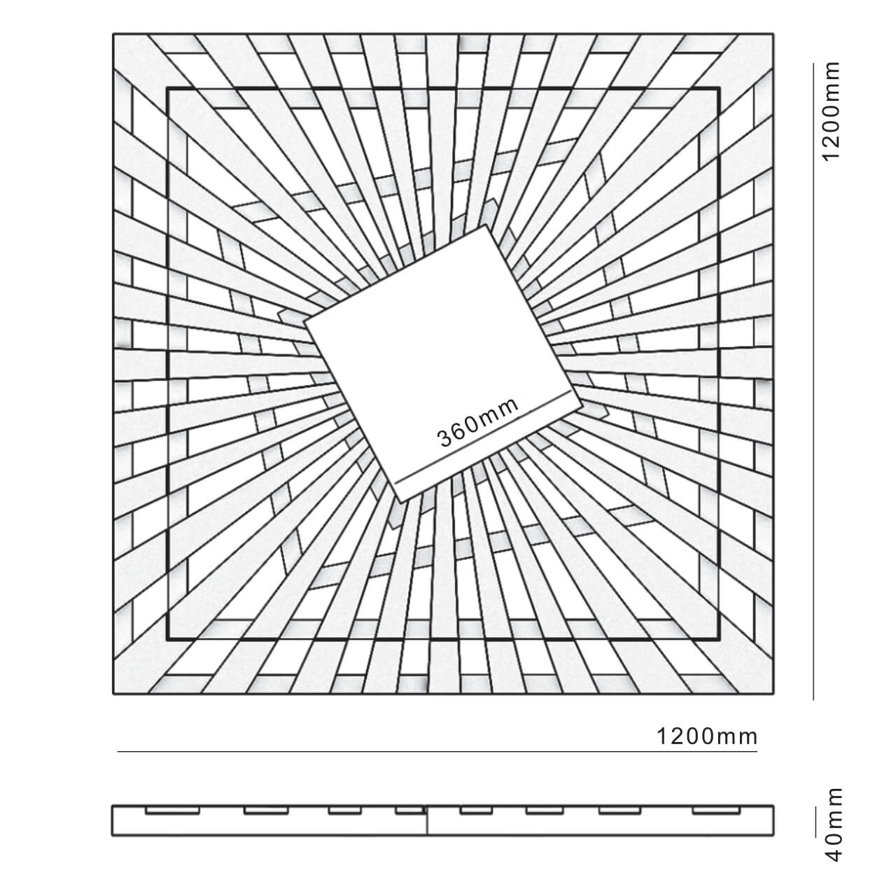 Приствольная решетка для дерева ZKING ATMOSPHERE 1.2х1.2м Красная
